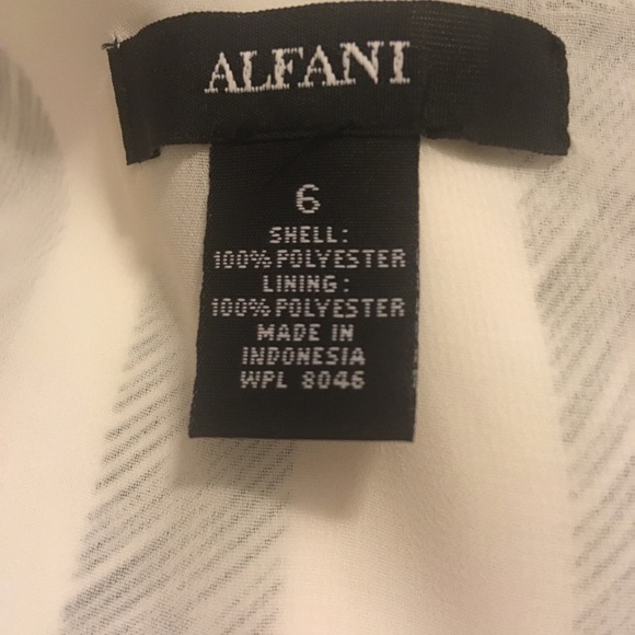 Alfani Urban Romance Black/White Angle Top NWT - Picture 6 of 7